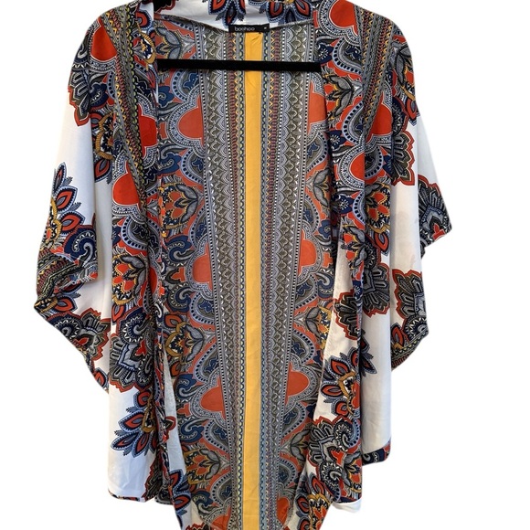 Boohoo Other - Boohoo Multicolor Patterned Kimono